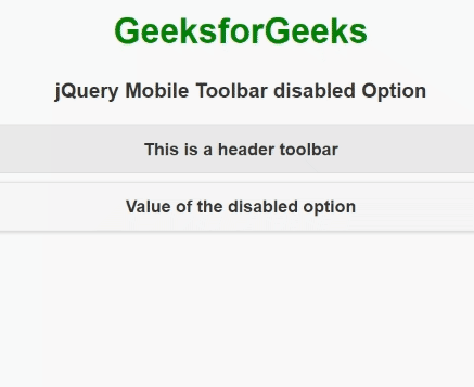 jQuery Mobile 工具栏禁用选项