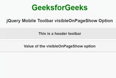 jQuery Mobile 工具栏 visibleOnPageShow 选项