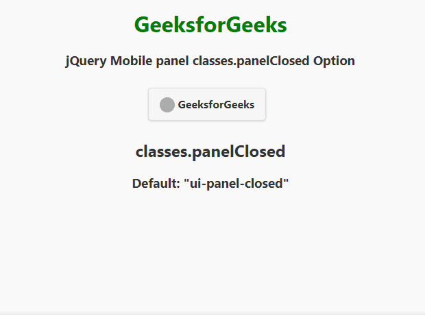 jQuery Mobile 面板 classes.panelClosed 选项
