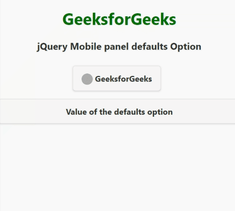 jQuery Mobile 面板默认选项
