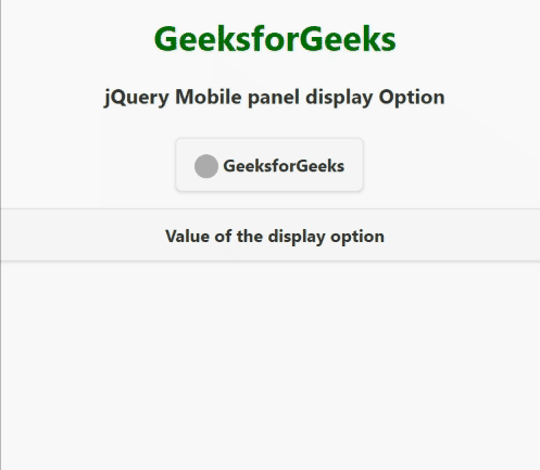 jQuery Mobile 面板显示选项