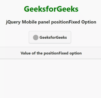 jQuery Mobile 面板位置固定选项