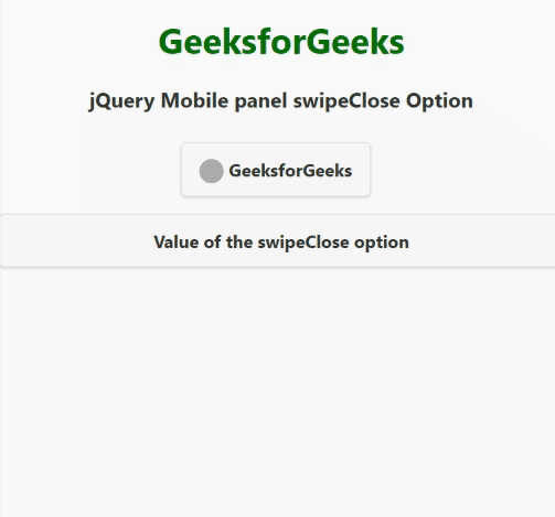 jQuery Mobile 面板滑动关闭选项
