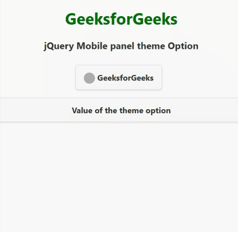 jQuery Mobile 面板主题选项