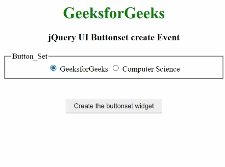 jQuery UI Buttonset 创建事件