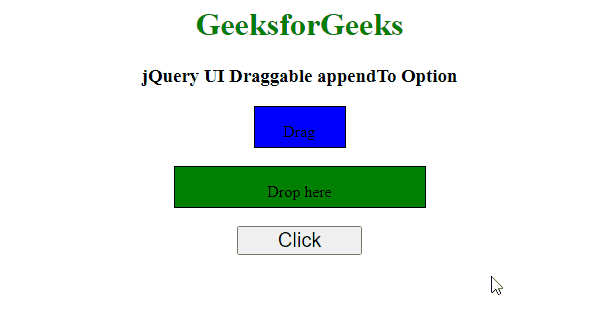 jQuery UI 可拖动 appendTo 选项