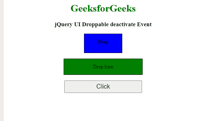 jQuery UI Droppable deactivate 事件
