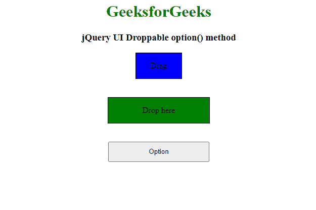 jQuery UI Droppable option() 方法