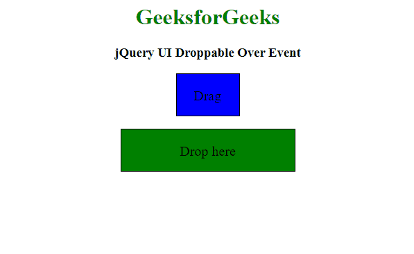 jQuery UI Droppable over Event