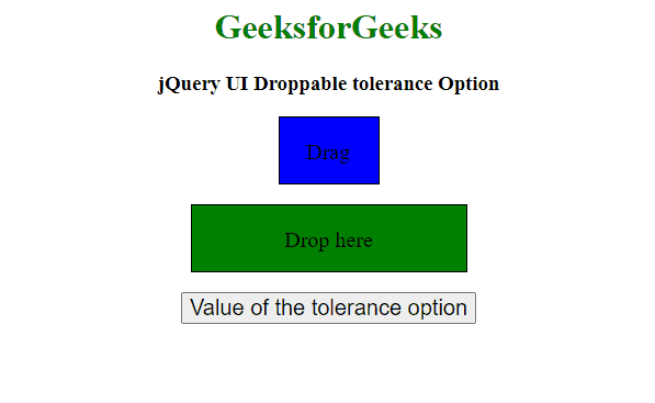 jQuery UI Droppable容差选项