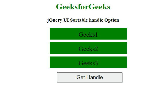 jQuery UI 可排序句柄选项