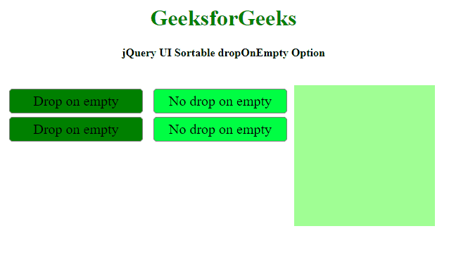 jQuery UI 可排序的 dropOnEmpty 选项