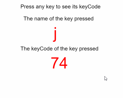 keyCode-w-name
